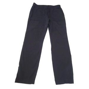 THEORY Northsound Linen Blend Joggers Pants Navy Blue Size 8 Retail $265 Crunch